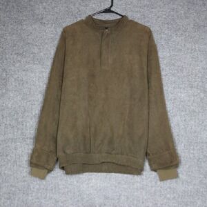 ZERO Restriction Golf Outerwear Pullover Shirt Mens Size Large Brown Long Sleeve